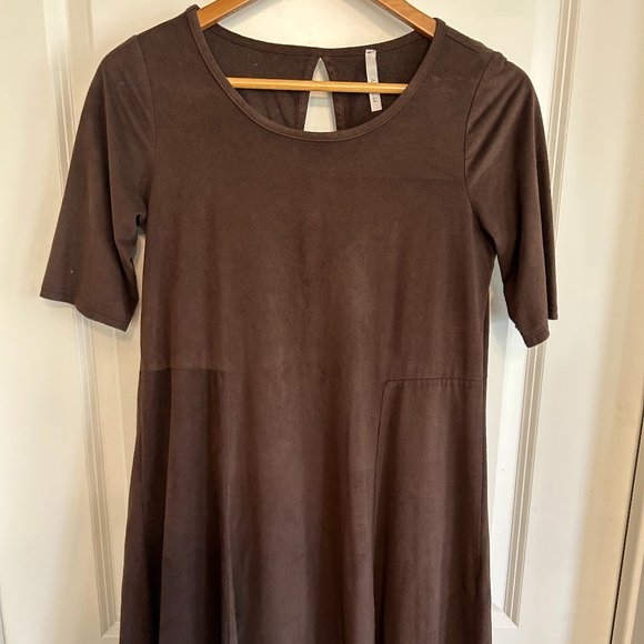 Noble U Faux Suede Mini Dress - Picture 1 of 3